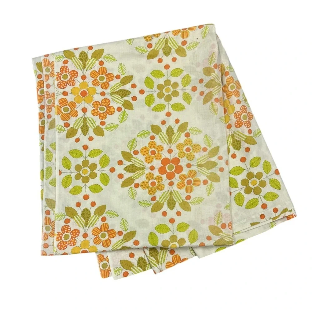 Unbranded Flower Power 70s Flat Sheet Full/Double 81